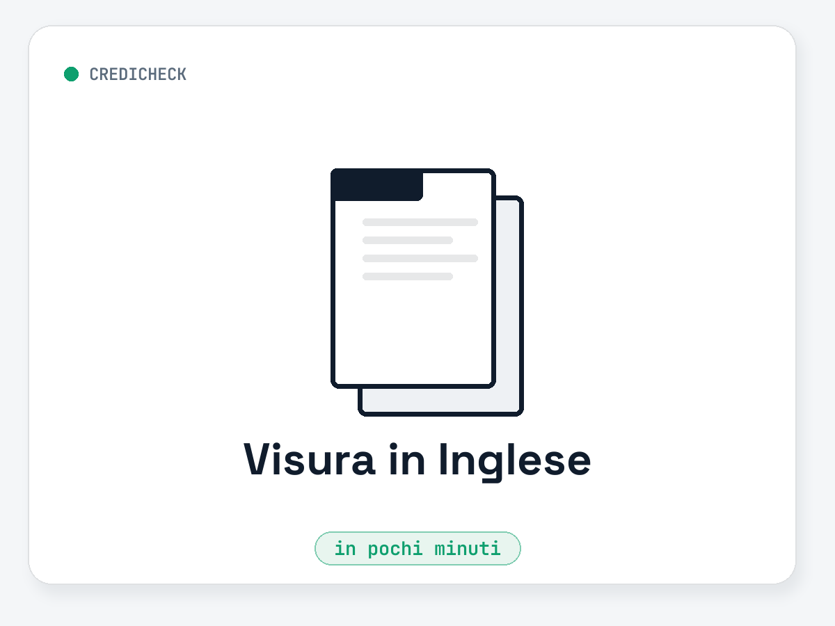 Visura in Inglese
